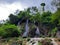 three waterfalls among the beauty of the trees