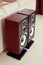 Three Way Big Audio Stereo Loud Speaker Closeup, loudspeaker pair