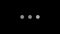 Three white dots blinking very fast on black background, visual stimulus for epilepsy concept. Animation. Abstract