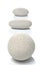 Three white pebbles