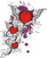 Three Winged heart heraldic tattoo