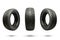 Three winter friction tires, isolate on a white background