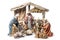 Three Wise Kings and Holy Family Christmas Ceramic Figurines