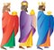 three wise men or three kings. Nativity illustration.