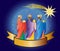 three wise men or three kings. Nativity illustration Christmas c