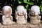 Three wise novices gardening decoration stones