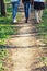 Three women having a walk