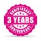 Three years anniversary vector icon