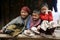 Three young kids on the annapurna circuit