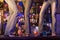 Three young women dancing on a bar counter