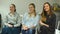 Three young women at the psychological training