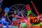 THRILL RIDES WITH COLORFUL LIGHTS