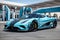 The thrill of speed and luxury with a Yas Marina Blue Koenigsegg Jesko supercar generative Ai