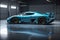 The thrill of speed and luxury with a Yas Marina Blue Koenigsegg Jesko supercar generative Ai