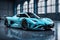 The thrill of speed and luxury with a Yas Marina Blue Koenigsegg Jesko supercar generative Ai