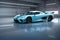 The thrill of speed and luxury with a Yas Marina Blue Koenigsegg Jesko supercar generative Ai