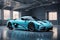 The thrill of speed and luxury with a Yas Marina Blue Koenigsegg Jesko supercar generative Ai