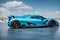 The thrill of speed and luxury with a Yas Marina Blue Koenigsegg Jesko supercar generative Ai