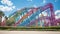 Thrilling Colors Celebrating National Roller Coaster Day with a Vibrant Spray Art Mural.AI Generated