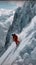 Thrilling Ski Adventure: Orange Jackets, Steep Slopes, and Volat
