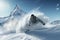 Thrilling Snowboarder Performing Acrobatic Maneuvers on Majestic Snow Capped Mountain