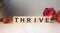 Thrive inscription on wooden cubes