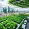 A thriving urban rooftop garden in the heart of the