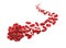 The thrombus stops the flow of red blood cells. 3d vector illustration