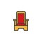 Throne filled outline icon