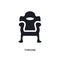 throne isolated icon. simple element illustration from luxury concept icons. throne editable logo sign symbol design on white