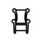 Throne of the King icon vector. Isolated contour symbol illustration