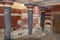 The throne room at the palace of Knossos, Iraklion (Heraklion) (Iraklio) Crete, Cyclades