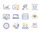 Throw hats, Engineering and Servers icons set. Idea, Chart and Quick tips signs. Vector