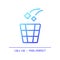 Throw rubbish pixel perfect gradient linear vector icon