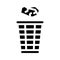 throwing rubbish glyph icon vector illustration