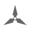 Throwing star ninja shuriken vector flat icon. Kill fun antique seam simple sharp silhouette weapon