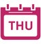 Thu, thursday Special Event day Vector icon that can be easily modified or edit.