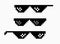 Thug life meme pixel glasses icon. Sunglasses hip hop joke icon prank thug life