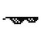 Thug life sun glasses pixel art symbol