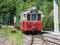 Thuin - June 4: Old heritage streetcar tramway in Aisne.Photo taken on June 4, 2017, Aisne, Belgium.