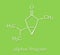 Thujone absinthe molecule, chemical structure. Skeletal formula.