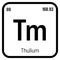 Thulium, Tm, periodic table element
