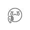 Thumb down emoji line icon