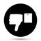 Thumb down icon vector. The finger icon is lowered