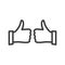 Thumb Icon. Like Illustration. Deal Sign. Agree Symbol for Design, Websites, Presentation or Application. Stock vector