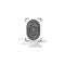 Thumb Impression Web Icon. Flat Line Filled Gray Icon Vector