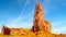 The Thumb, a massive Red Sandstone Formation in Monument Valley