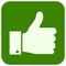 Thumb Positive Raster Icon Flat Illustration