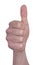 Thumb or Thumbs Up, Things Good hand Sign Isolated
