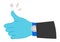 Thumb up, agreement and approval gesture sign